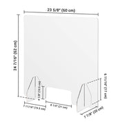 Yescom Sneeze Guards with Window Acrylic Desk Partitions 24x24