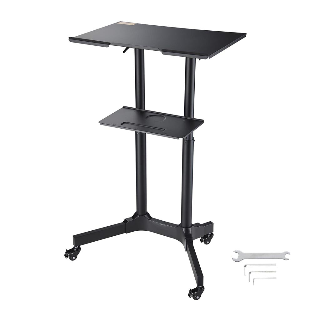 Yescom Height-Adjustable Mobile Laptop Cart on Wheels Image