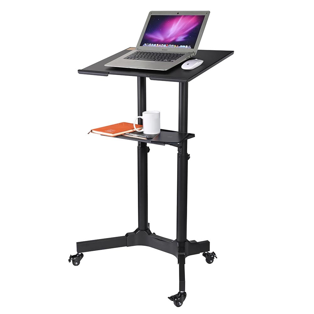 Yescom Height-Adjustable Mobile Laptop Cart on Wheels Image