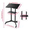 Yescom Height-Adjustable Mobile Laptop Cart on Wheels