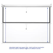 Yescom 4:3 Retractable Manual Projection Screen 72" Ceiling Wall Image