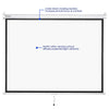 InstaHibit 4:3 Retractable Manual Projection Screen 72" Ceiling Wall