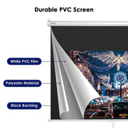 Yescom 16:9 Retractable Manual Projection Screen 72" Ceiling/Wall Image