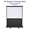 InstaHibit Floor-Standing Pop Up Projector Screen 60" 4:3