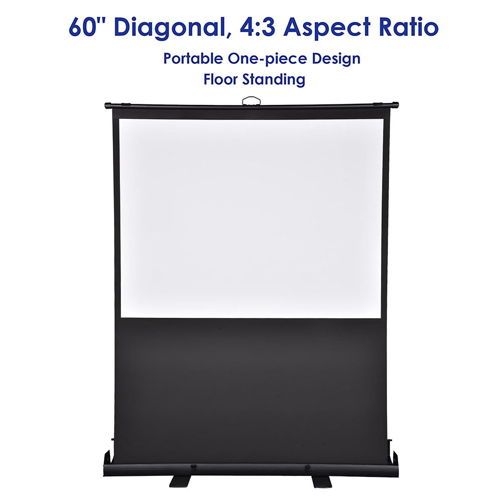 Yescom Floor-Standing Pop Up Projector Screen 60" 4:3 Image