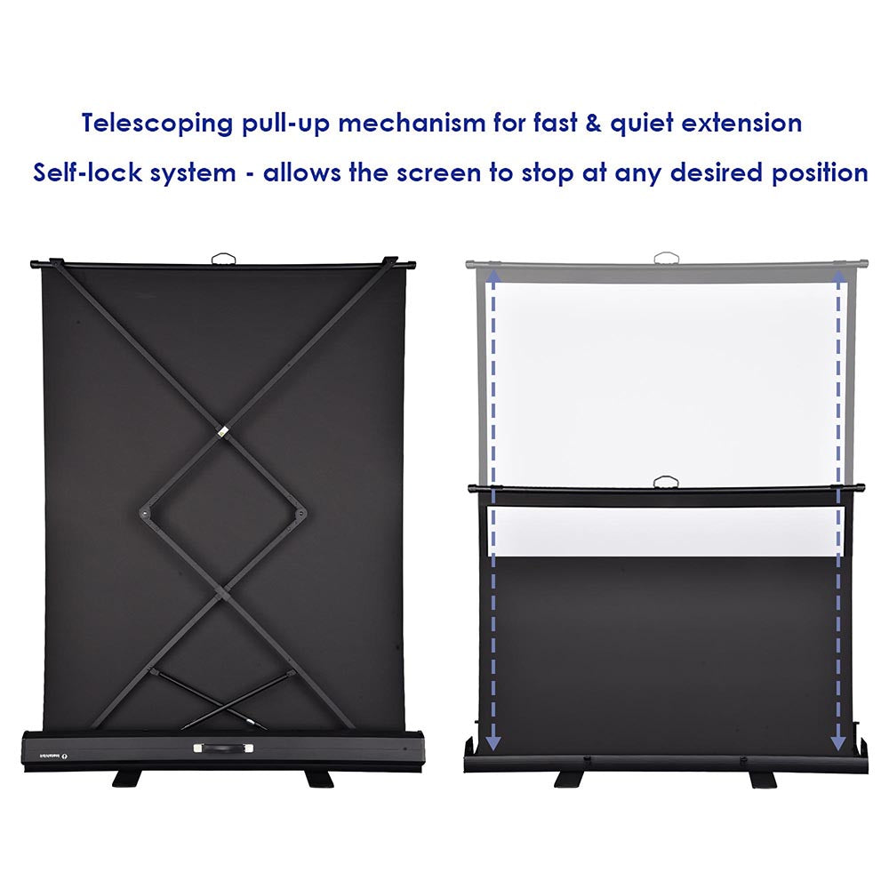 Yescom Floor-Standing Pop Up Projector Screen 60" 4:3 Image