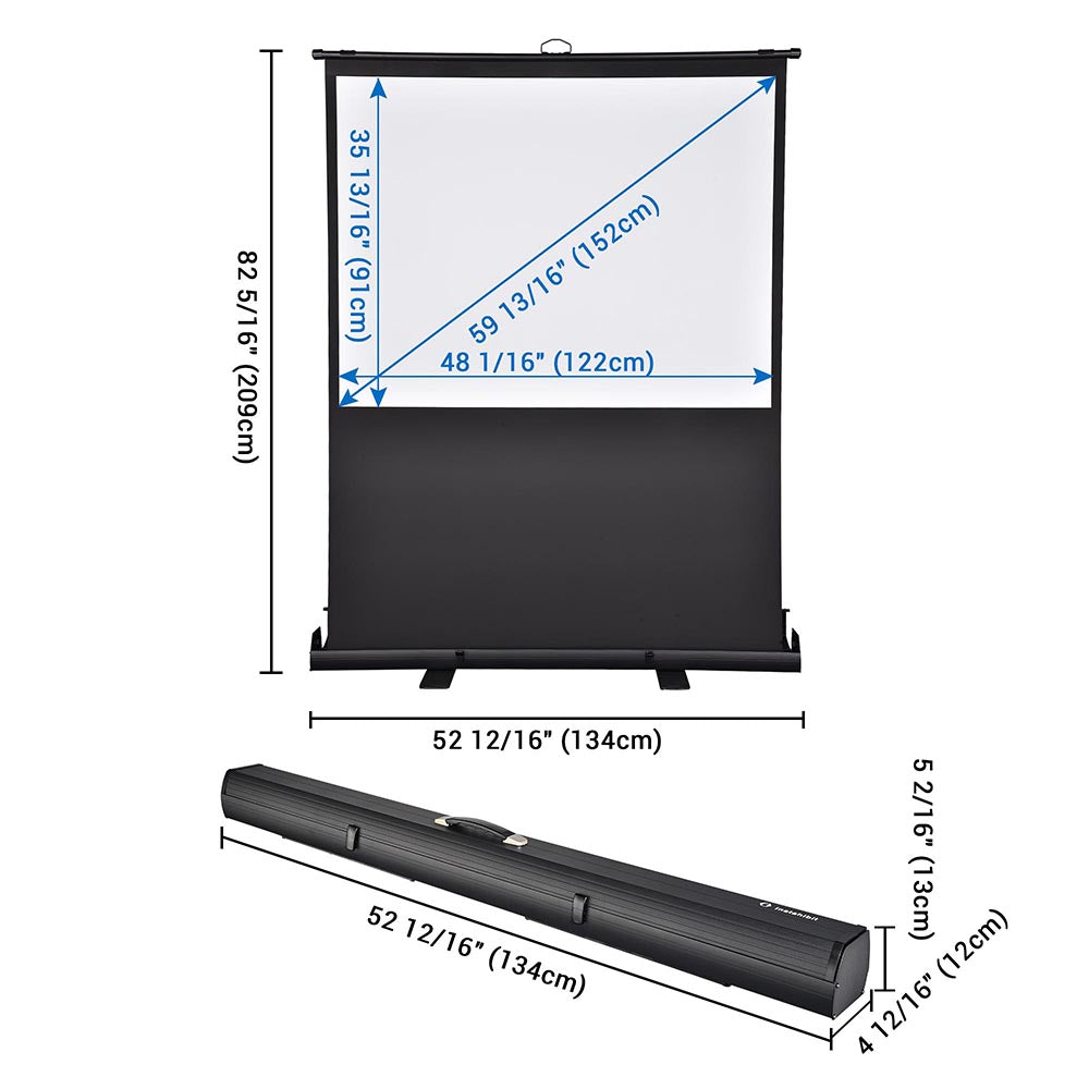 Yescom Floor-Standing Pop Up Projector Screen 60" 4:3 Image