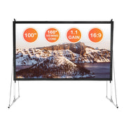 Yescom Outdoor Portable Projection Screen w/ Stand 16:9 100" Image