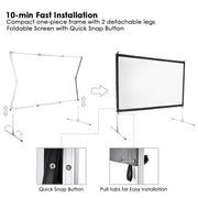 Yescom Outdoor Portable Projection Screen w/ Stand 16:9 120" Image