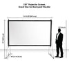 InstaHibit Outdoor Portable Projection Screen w/ Stand 16:9 120"