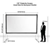 InstaHibit Outdoor Portable Projection Screen w/ Stand 16:9 135"