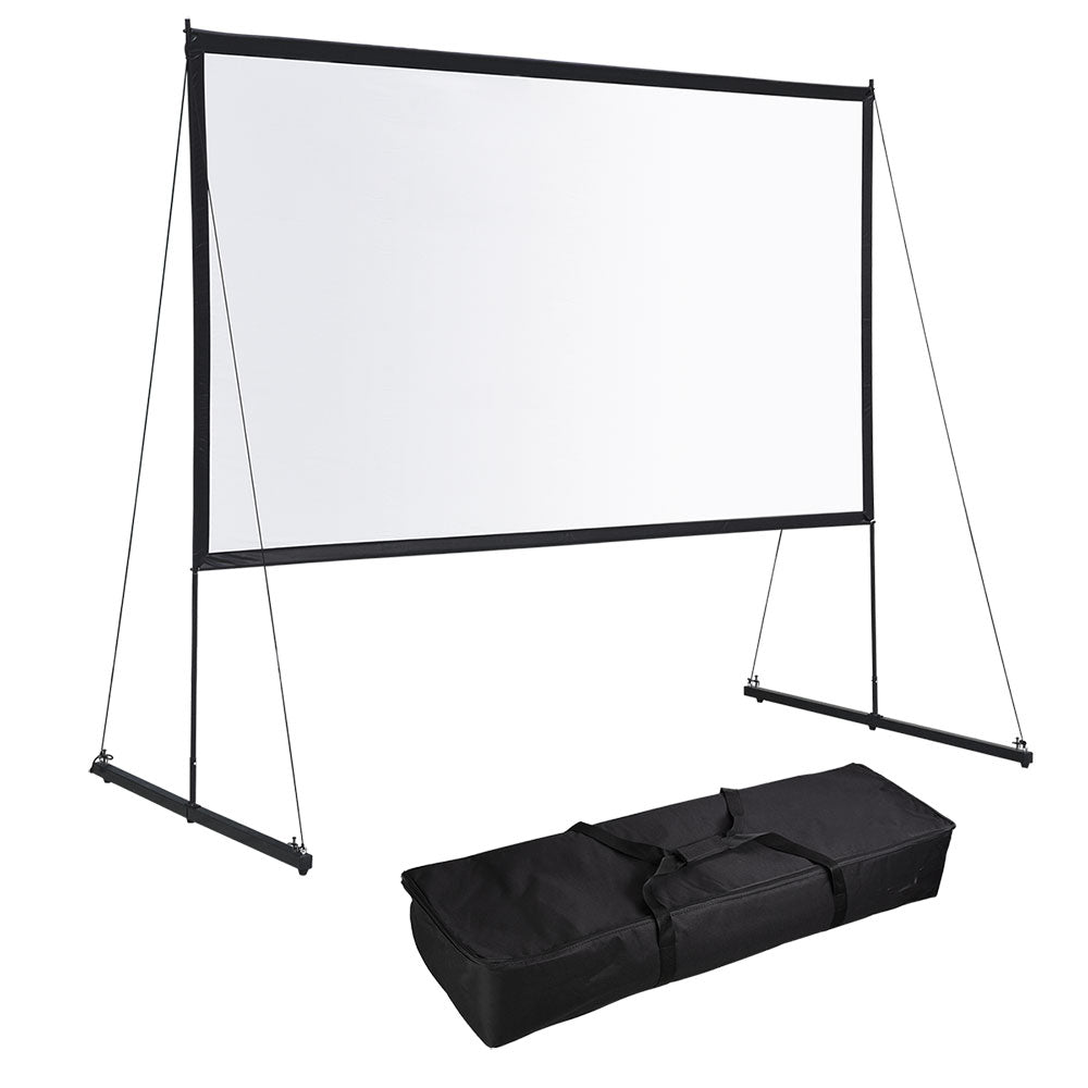 Yescom Outdoor Portable Projection Screen PVC w/ Metal Stand 100in 16:9 Image