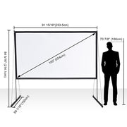 Yescom Outdoor Portable Projection Screen PVC w/ Metal Stand 100in 16:9 Image