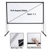 Yescom Outdoor Portable Projection Screen PVC w/ Metal Stand 150in 16:9