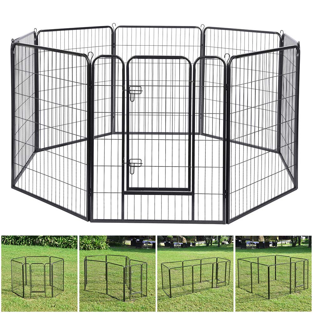 Yescom Heavy Duty Dog Playpen 40" Tall 32-Panel Puppy Pen Metal Image