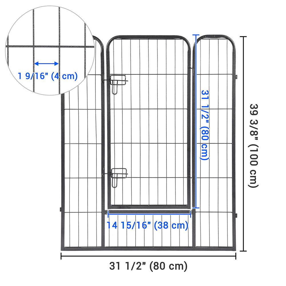 Yescom Heavy Duty Dog Playpen 40" Tall 32-Panel Puppy Pen Metal Image