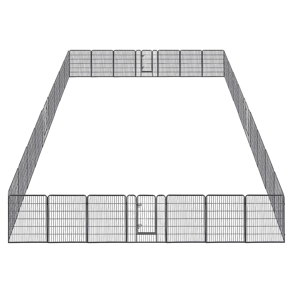 Yescom Heavy Duty Dog Playpen 40" Tall 32-Panel Puppy Pen Metal Image