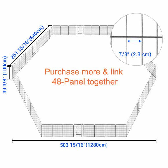 Yescom Heavy Duty Dog Playpen 40