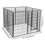 Yescom Heavy Duty Dog Playpen 47" Tall 8-Panel Puppy Pen Metal Image