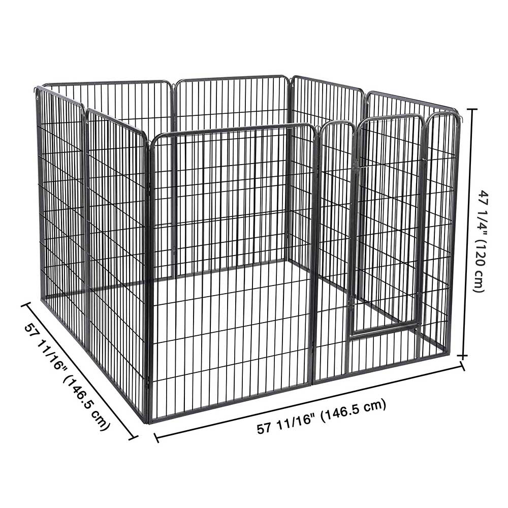 Yescom Heavy Duty Dog Playpen 47" Tall 48-Panel Puppy Pen Metal Image