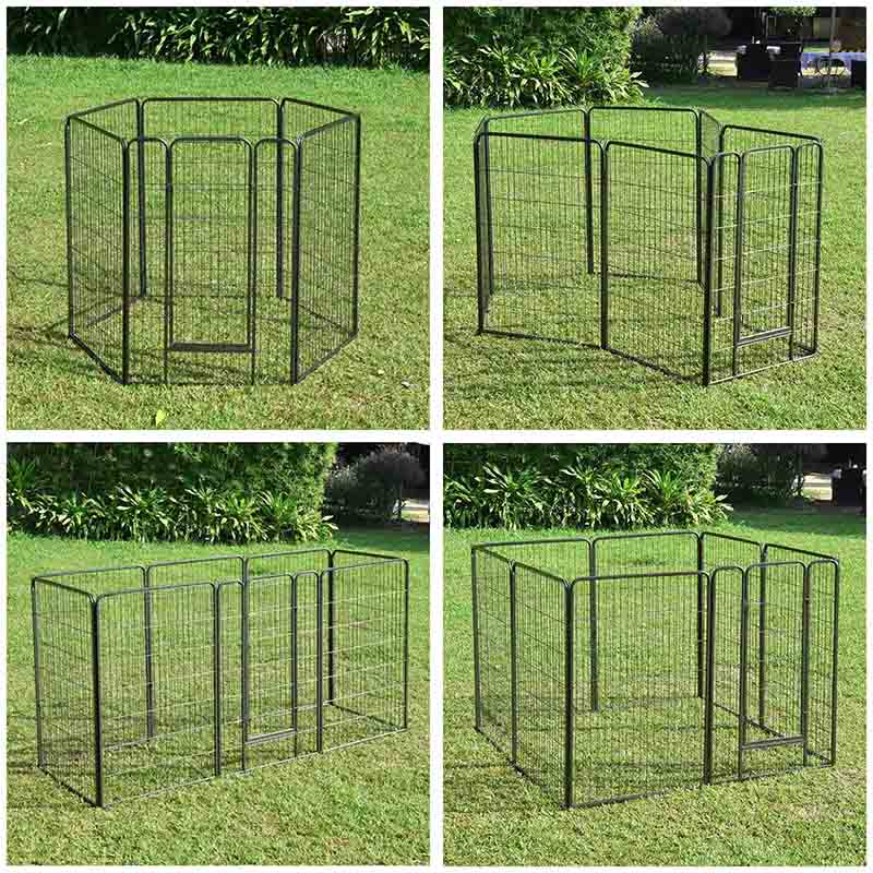 Yescom Heavy Duty Dog Playpen 47" Tall 48-Panel Puppy Pen Metal Image