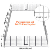 Yescom Heavy Duty Dog Playpen 47" Tall 8-Panel Puppy Pen Metal Image