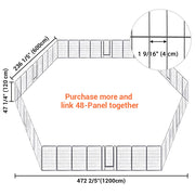 Yescom Heavy Duty Dog Playpen 47" Tall 8-Panel Puppy Pen Metal Image