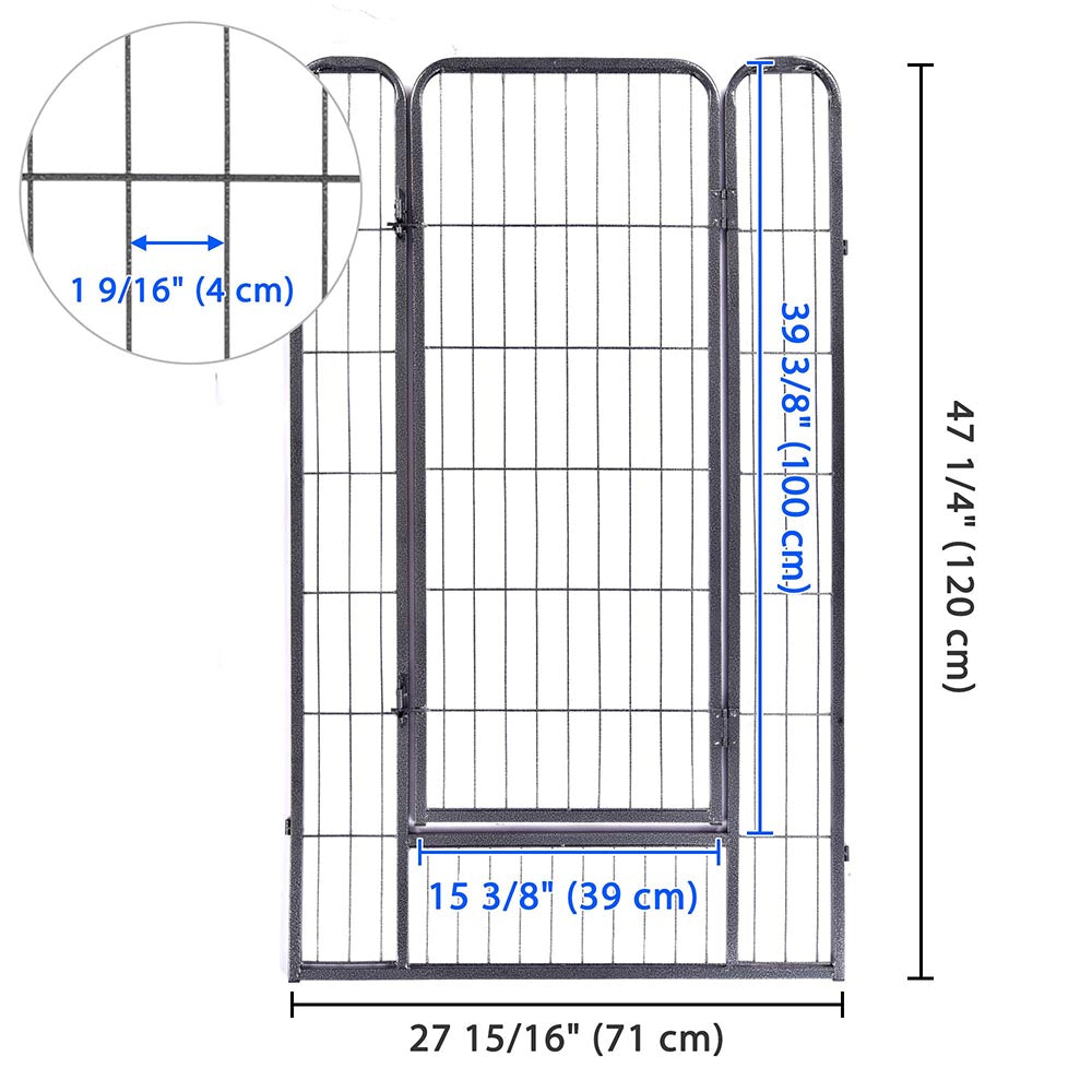 Yescom Heavy Duty Dog Playpen 47" Tall 36-Panel Puppy Pen Metal Image