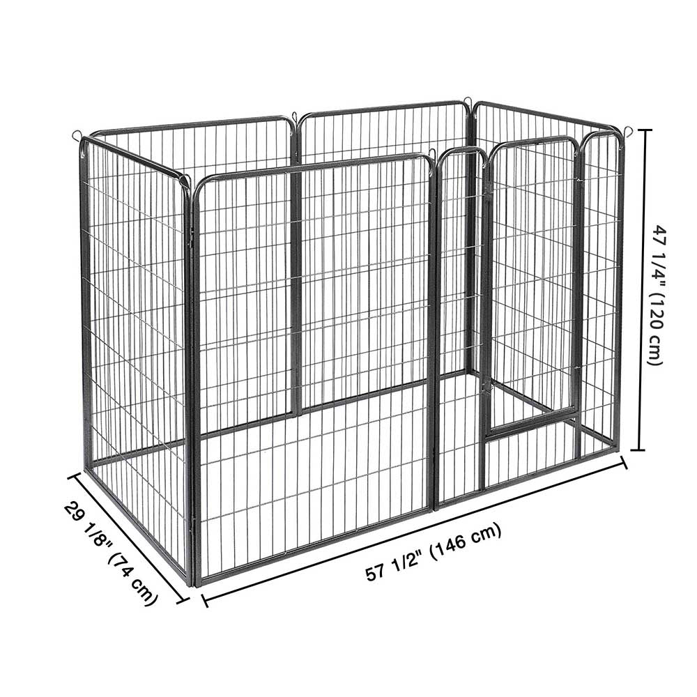 Yescom Heavy Duty Dog Playpen 47" Tall 6-Panel Puppy Pen Metal Image