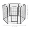 Yescom Heavy Duty Dog Playpen 47" Tall 36-Panel Puppy Pen Metal