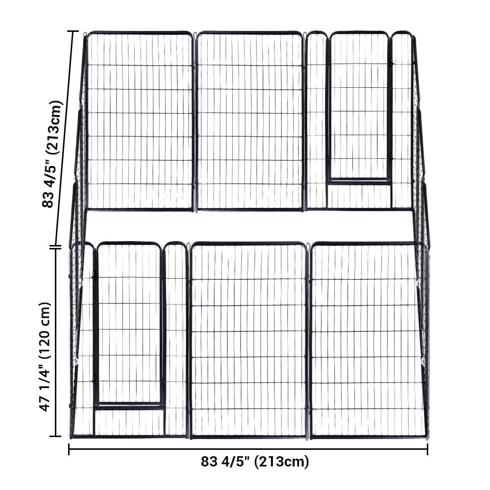 Yescom Heavy Duty Dog Playpen 47" Tall 12-Panel Puppy Pen Metal Image