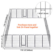 Yescom Heavy Duty Dog Playpen 47" Tall 36-Panel Puppy Pen Metal Image