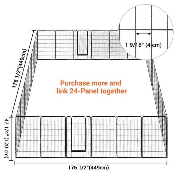 Yescom Heavy Duty Dog Playpen 47