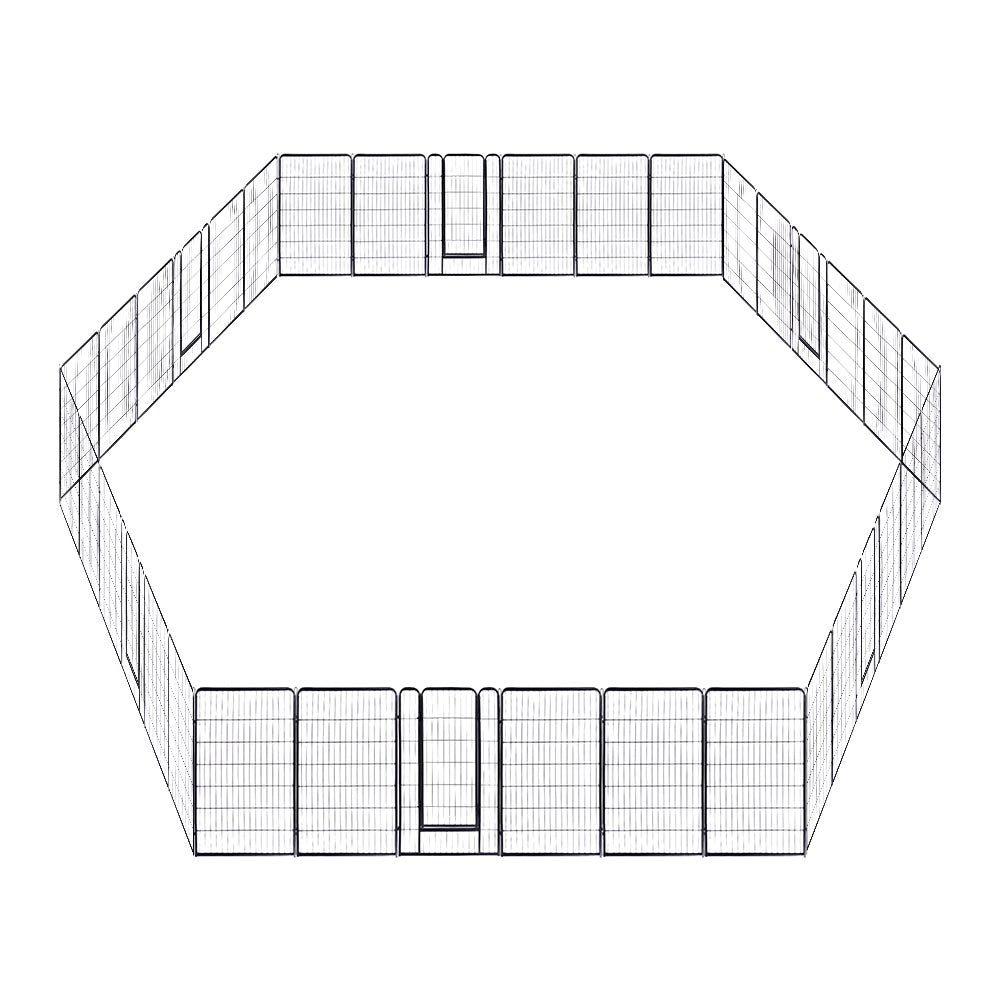 Yescom Heavy Duty Dog Playpen 47" Tall 36-Panel Puppy Pen Metal Image