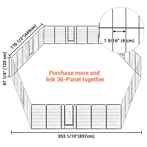 Yescom Heavy Duty Dog Playpen 47