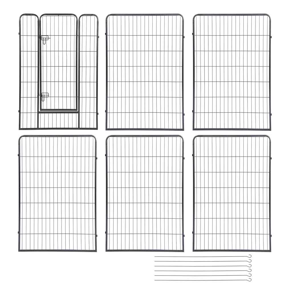 Yescom Heavy Duty Dog Playpen 47" Tall 6-Panel Puppy Pen Metal Image