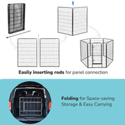 Yescom Heavy Duty Dog Playpen 47" Tall 36-Panel Puppy Pen Metal Image