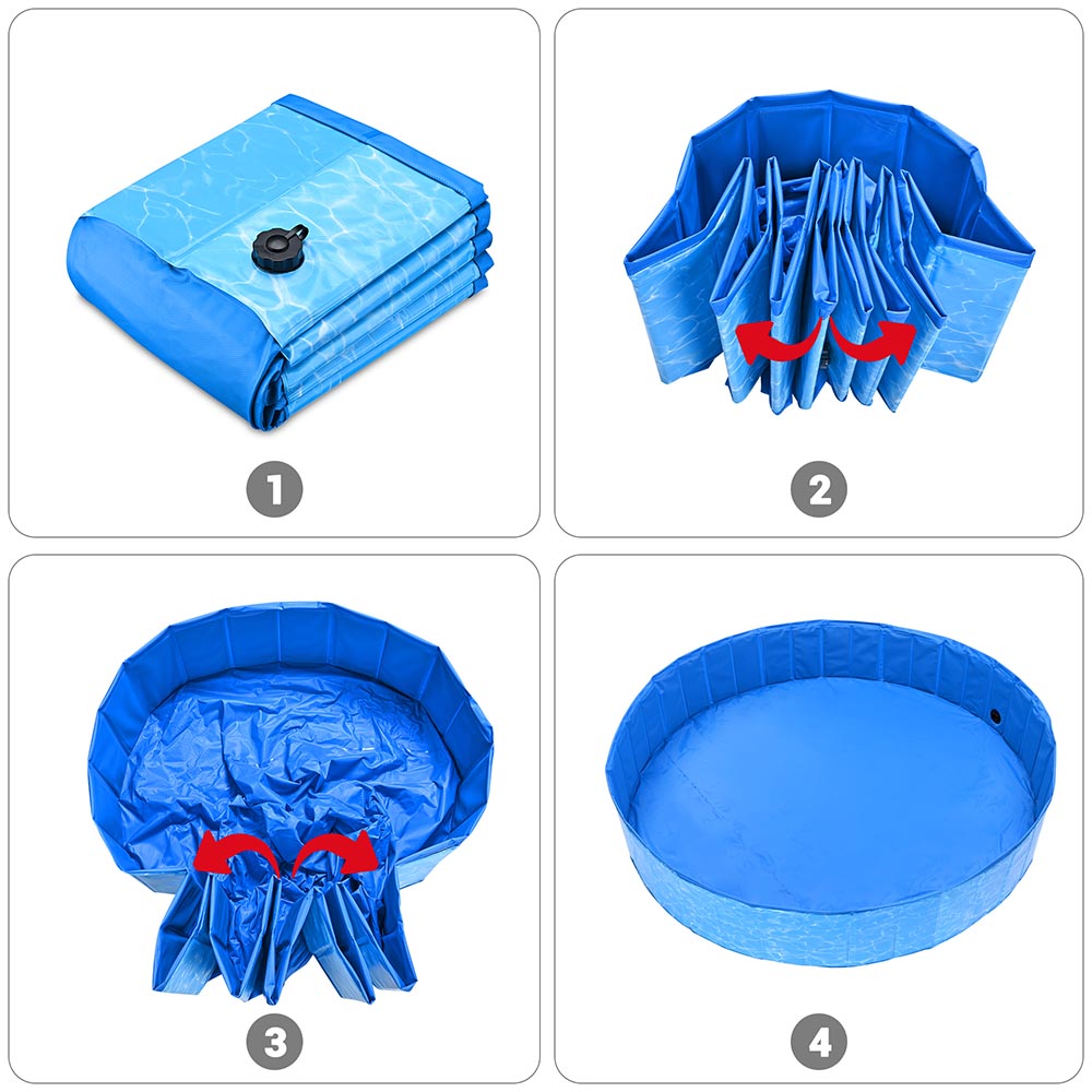 Yescom Foldable Pool for Kids Dog Pet Bath Small to Large Image