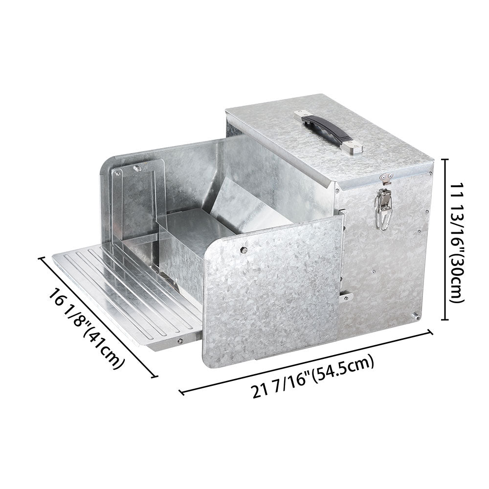 Yescom Poultry Chicken Auto Feeder Self Opening Feeding Troughs Image