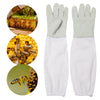 Yescom 1 Pair XL Beekeeper Protective Gloves Goatskin w/ Long Sleeves