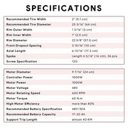 Yescom 26in Front Electric Bicycle Motor Conversion Kit 48v 1000w Image