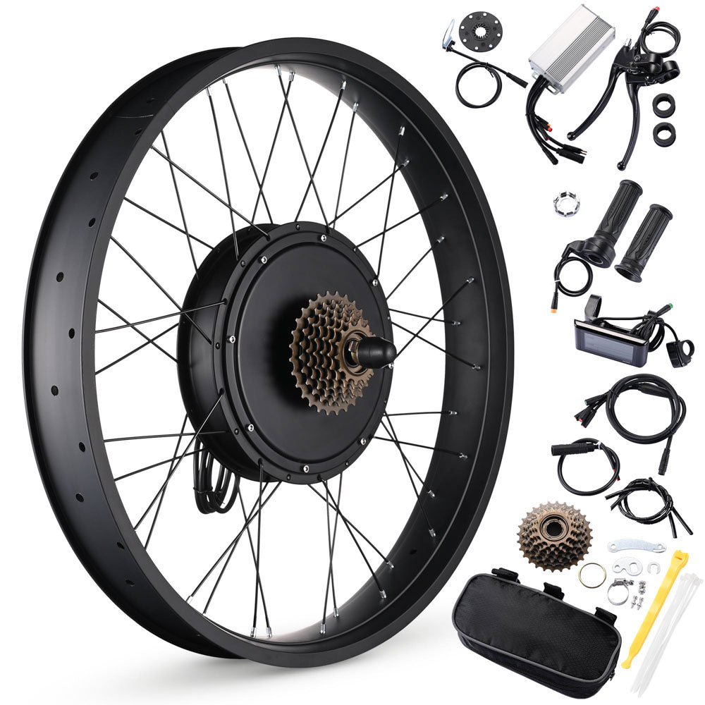 Yescom 26" Electric Bicycle Motor Rear Wheel Fat Tire Kit 48v 1000w Image