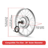 Yescom 20" Electric Bicycle Motor Rear Wheel Kit 36v 750w