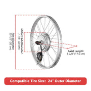 Yescom 24" Front Wheel Electric Bicycle Motor Kit 36v 750w Image