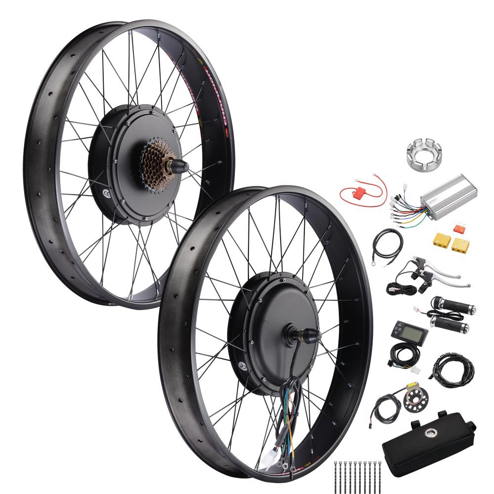 48V Electric Bike Kit Brushless Hub Motor Rear Snow Wheel 20 24 26 inch  750W 1000W 1500W 4.0 Tyre Fat Bicycle Conversion Kit
