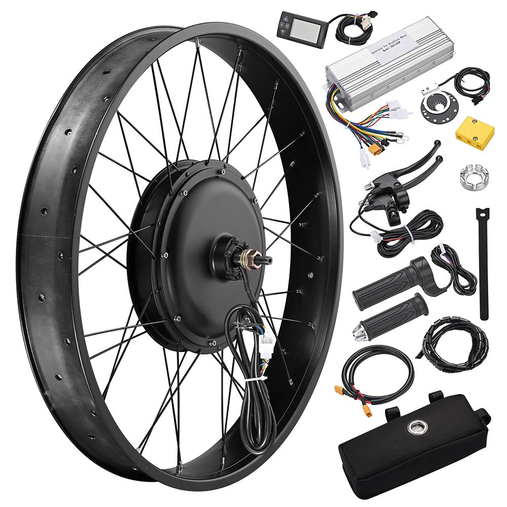 Yescom Bicycle Motor Kit Fat Bike Conversion Kit 1500W 48V 26", Front Hub Image