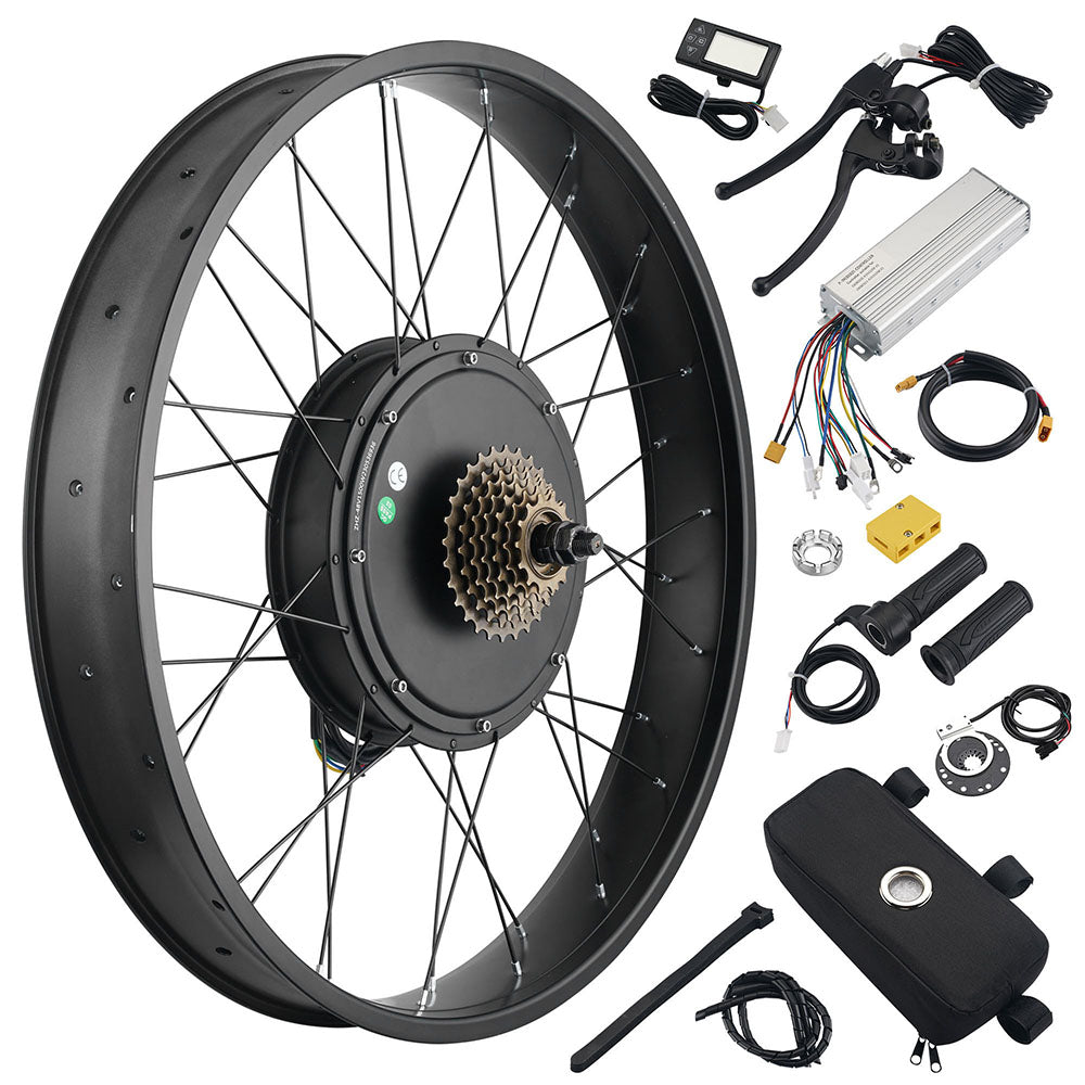 Yescom Bicycle Motor Kit Fat Bike Conversion Kit 1500W 48V 26", Rear Hub Image