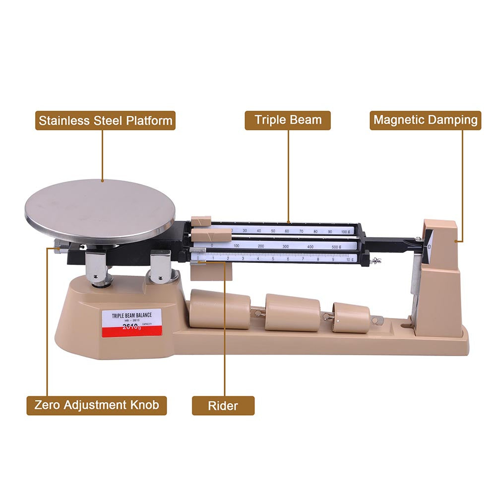 Yescom Jewelry Triple Beam Balance Precision Scale 2610 Gram Image