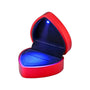 Yescom Engagement Ring Box with Light Heart Shaped, Red Image