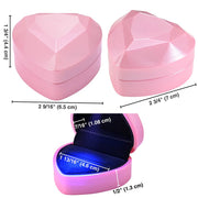 Yescom Engagement Ring Box with Light Heart Shaped Image